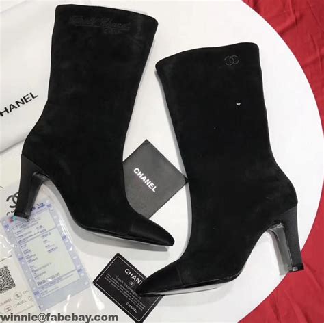 chanel high heel boots|chanel lambskin boots.